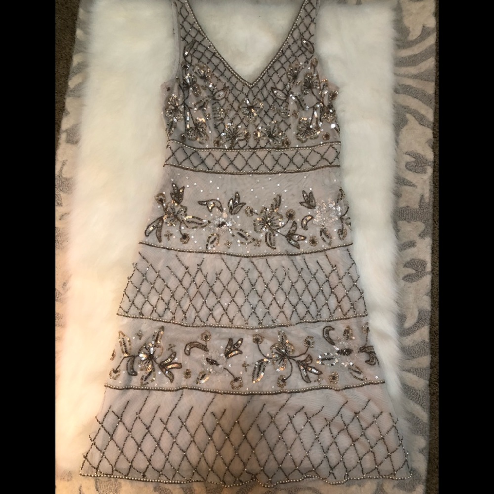 Adrianna Papell beaded dress, beautiful - Picture 2 of 7